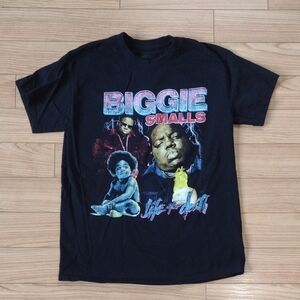 Notorious BIG Short Sleeve Black Tee Life After Death Biggie Collage Size Medium